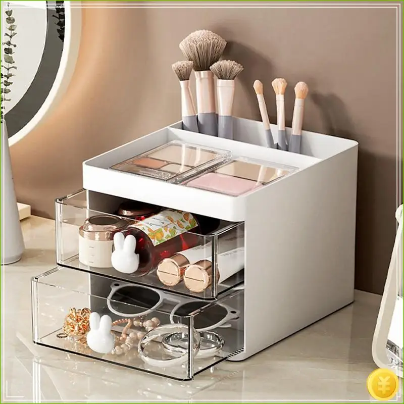 Desktop Storage Box Tube Transparent Drawer  Storage Box Children's And Students' Office Desktop Ornaments
