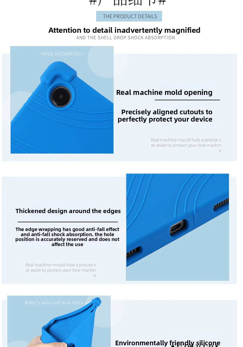 FÜR Samsung Galaxy Tab A9 Plus Hülle Silikon Stoßfeste Standhülle 11 Zoll X216 X210 X215 Drop-Proof – Detail 6
