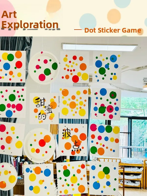 

Polka Dot Wall Stiers for Kindergarten Art And Crt Decorative Materials Children's Handmade Decorations Simple M...