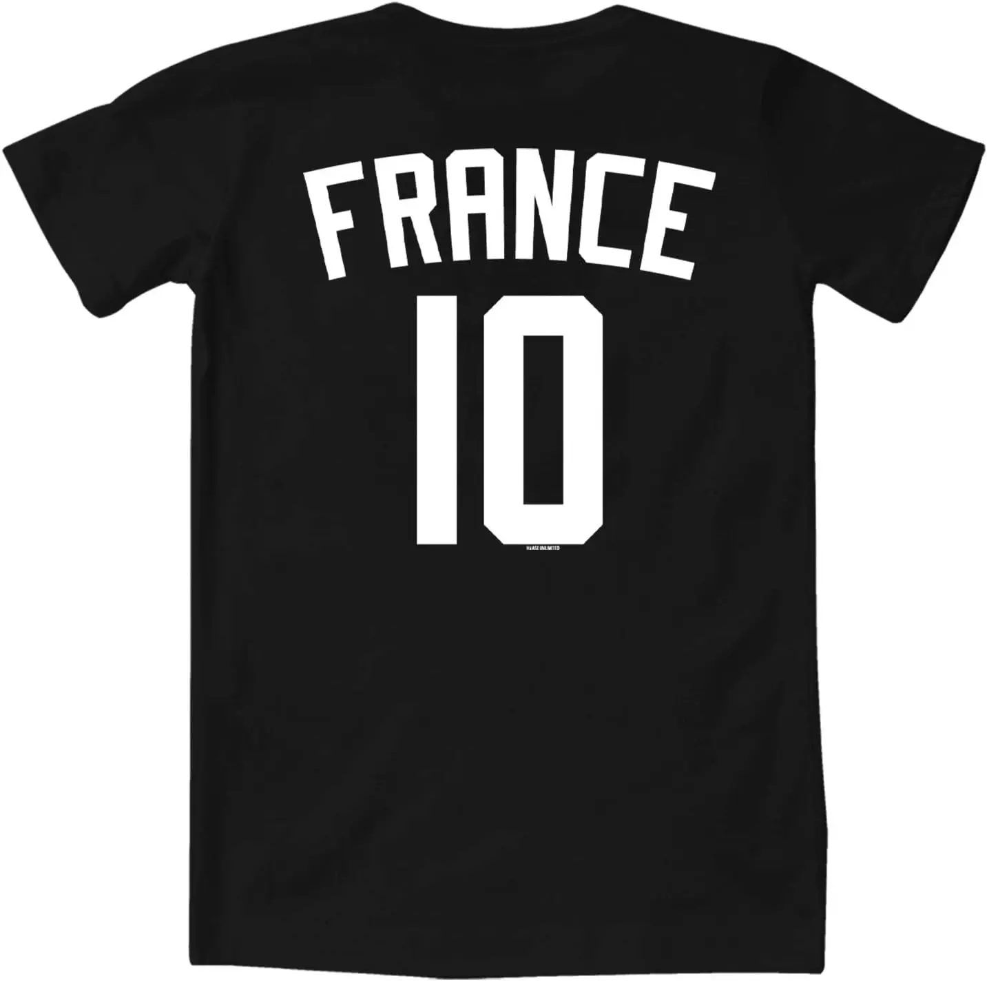 Haase Unlimited France Football Jersey - French Soccer Ladies T-Shirt (Black, Large)