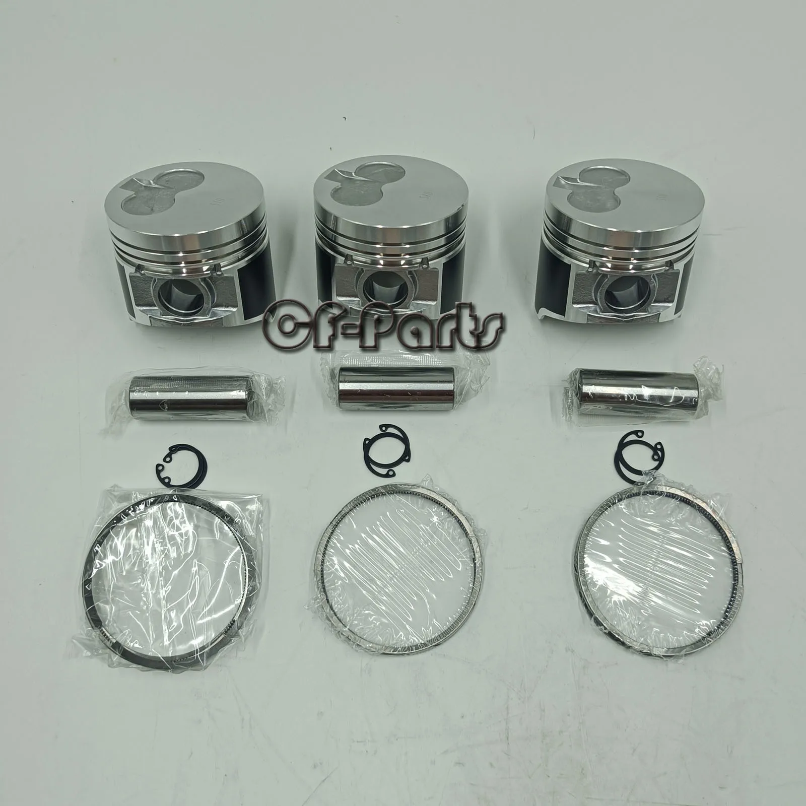 Picture 3: New 3 Sets STD Piston Kit with Ring 119717-22080 Fit for Yanmar 3TNV76 Engine 76MM