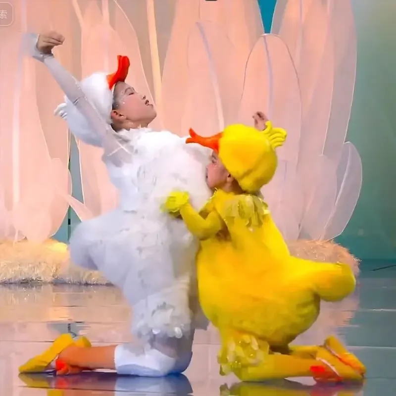 

Halloween Cosplay Suit School Performance Soft Animal Clothing Cartoon Duck And Goose Costumes For Kids Dance Party