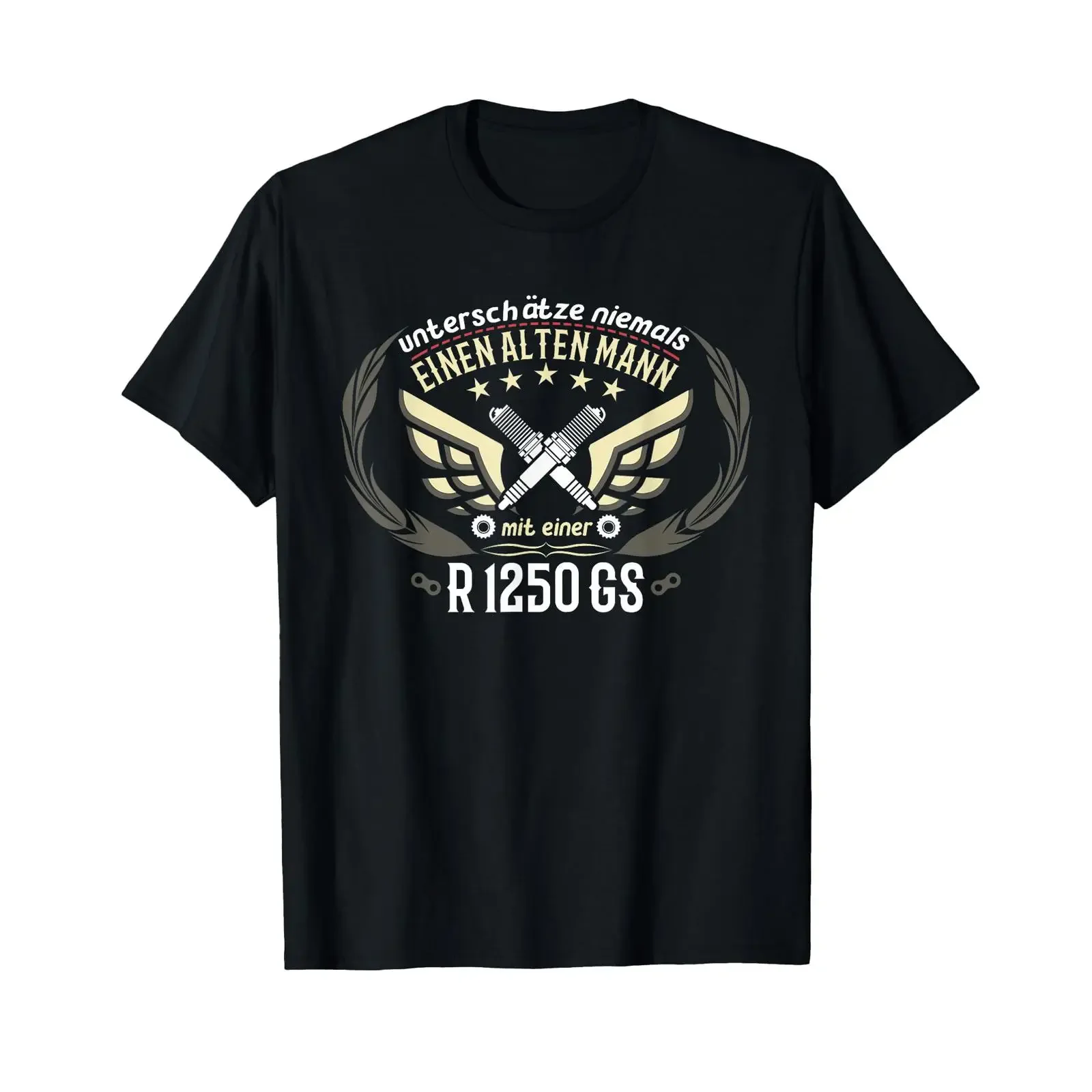 R 1250 GS Tuning Accessories Biker Old Man Slogan T Shirt vintage Washed Stylish fashion Slightly designer clothes Soft homme