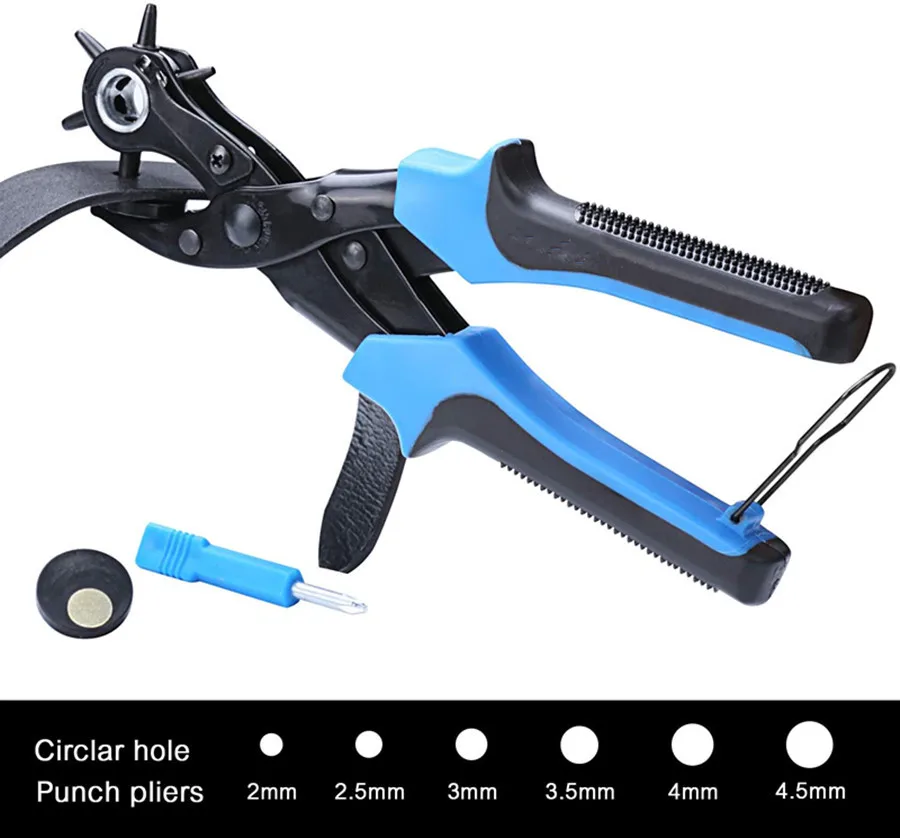 Customizable 6-Hole Puncher Belt Pliers Fabric DIY Home Craft Projects With Shoe Eyeleting Machine