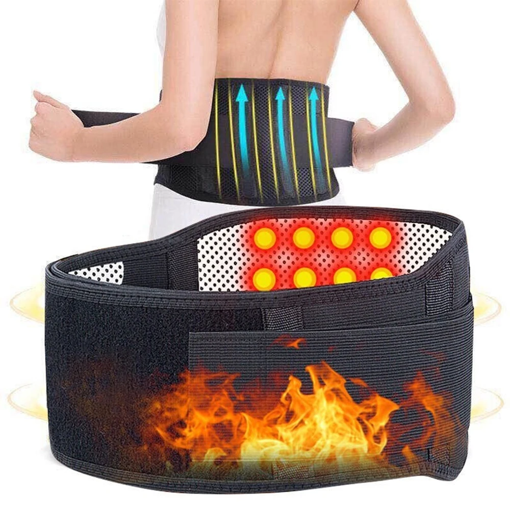 Self-Heating Lumbar Support Belt Magnetic Therapy Warmth Breathable Waist Brace For Sports Sports Lower Back Protection Waist