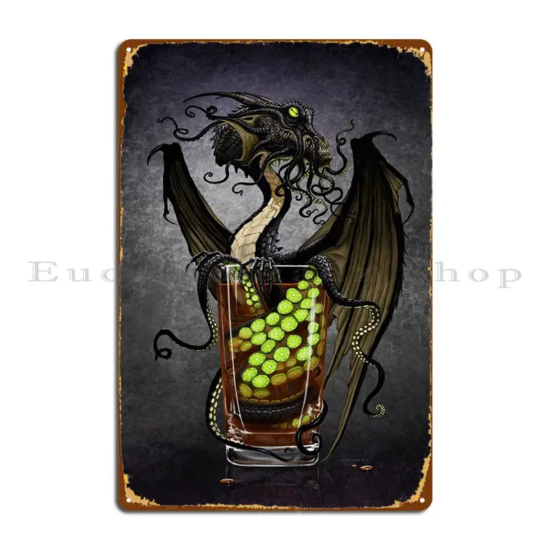 Kraken Storm Dragon Metal Sign Plates Customize Wall Plaque Character Cinema Tin Sign Poster