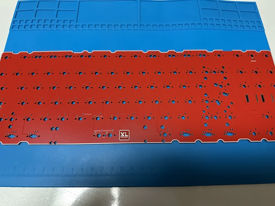 New PCB in Red Color 8K PCB 1.6mm compatible with Hiney H80 mechanical keyboard VIA hotswap or solderable FR4 base material