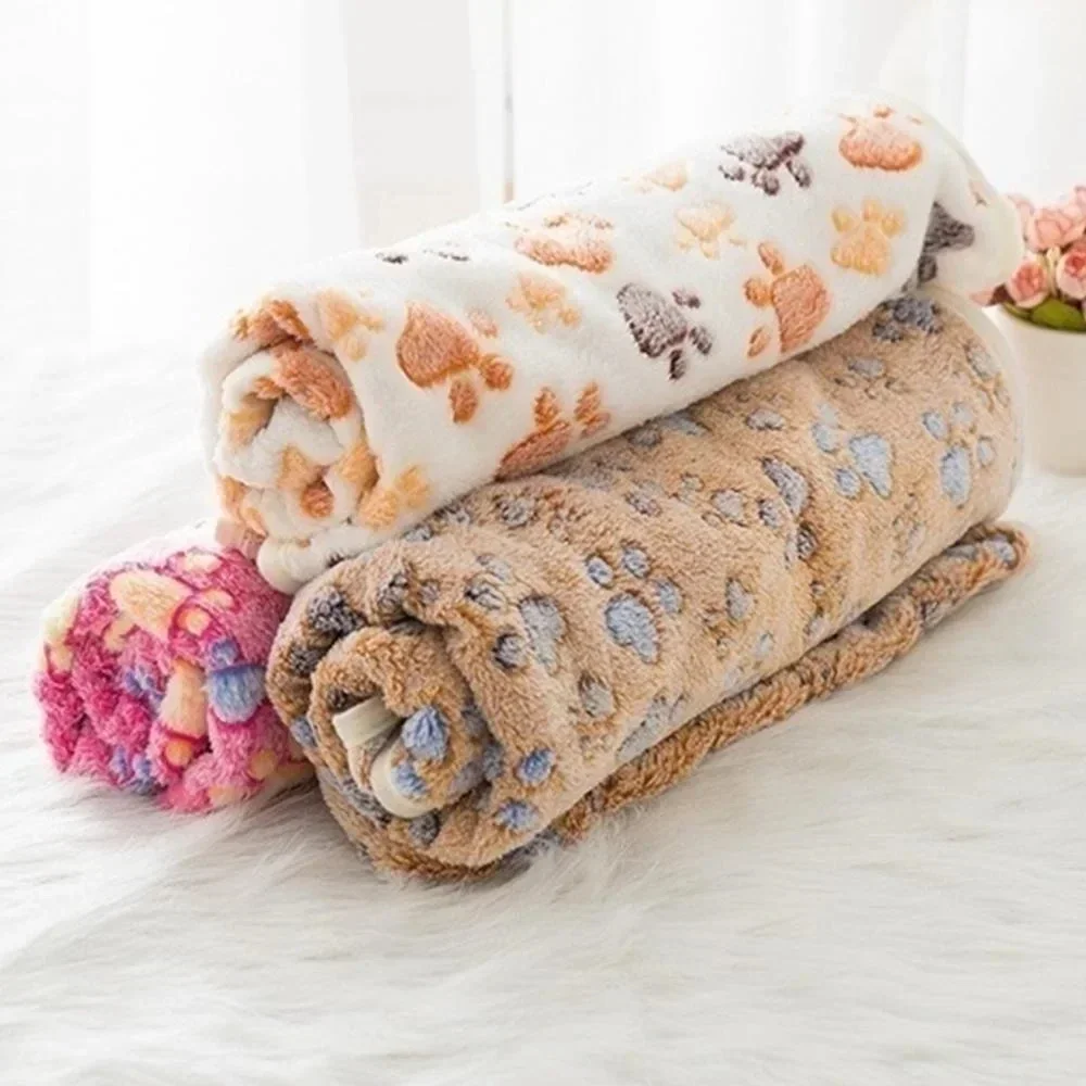 2023New Soft Fluffy High Quality Pet Blanket Cute Cartoon Pattern Pet Mat Warm and Comfortable Blanket for Cat Dogs