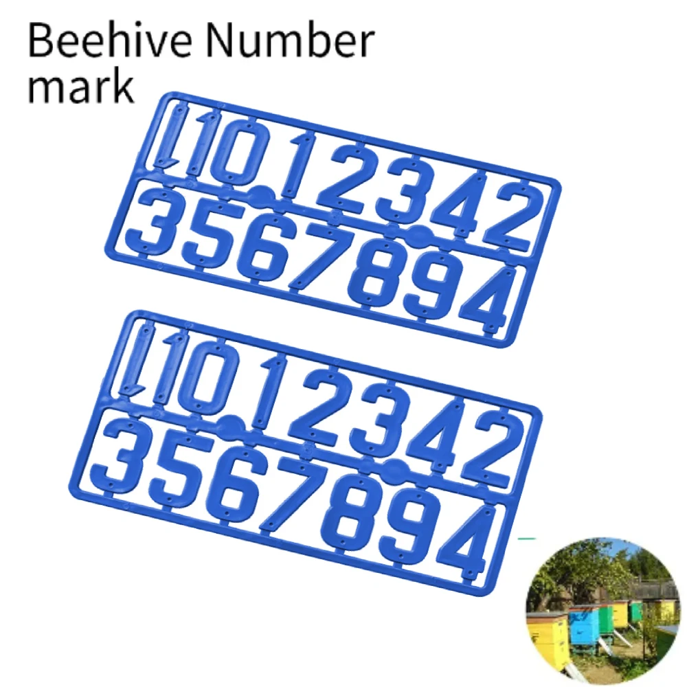 2PCS Beekeeping Beehive Number Plastic Digital Bee Hive Mark Board Card Sign Product For Beekeeper Tool Suppiler