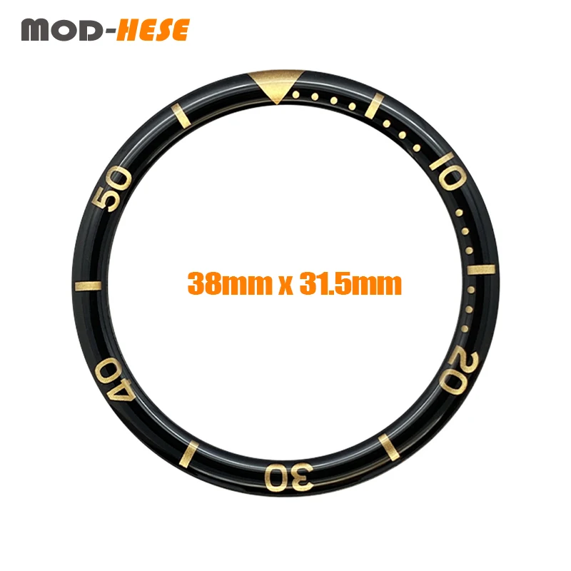 Алюминиевый безель из смолы SKX007, 38 мм, подходит для SKX007 SKX009 SRPD, корпус часов NH35, корпус часов 38 мм x 31,5 мм, вставка безеля