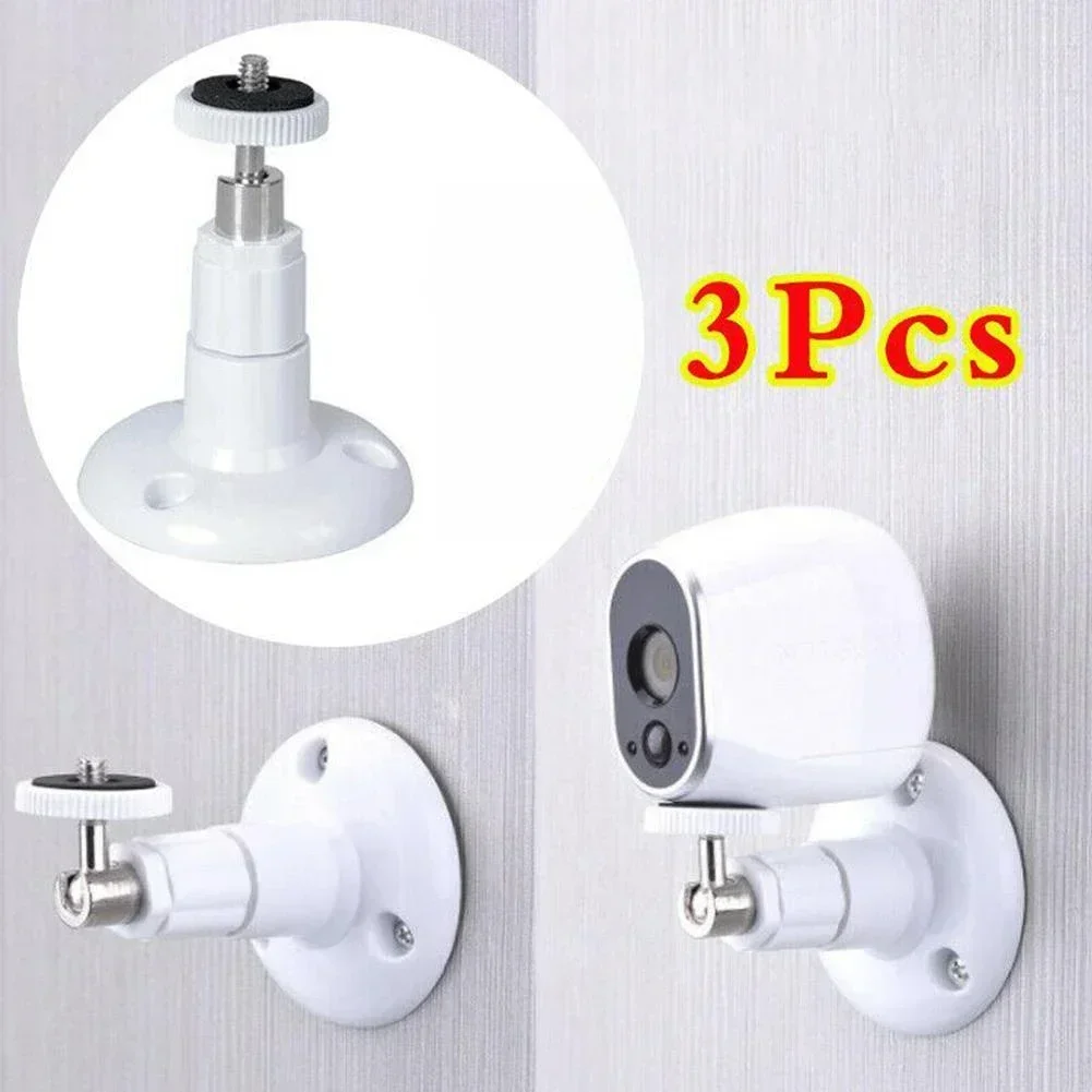 Gimbal Frame Wall Mount Bracket 3pcs Aluminum+ABS Plastic Holder White Outdoor High Quality For Ring Indoor Camera