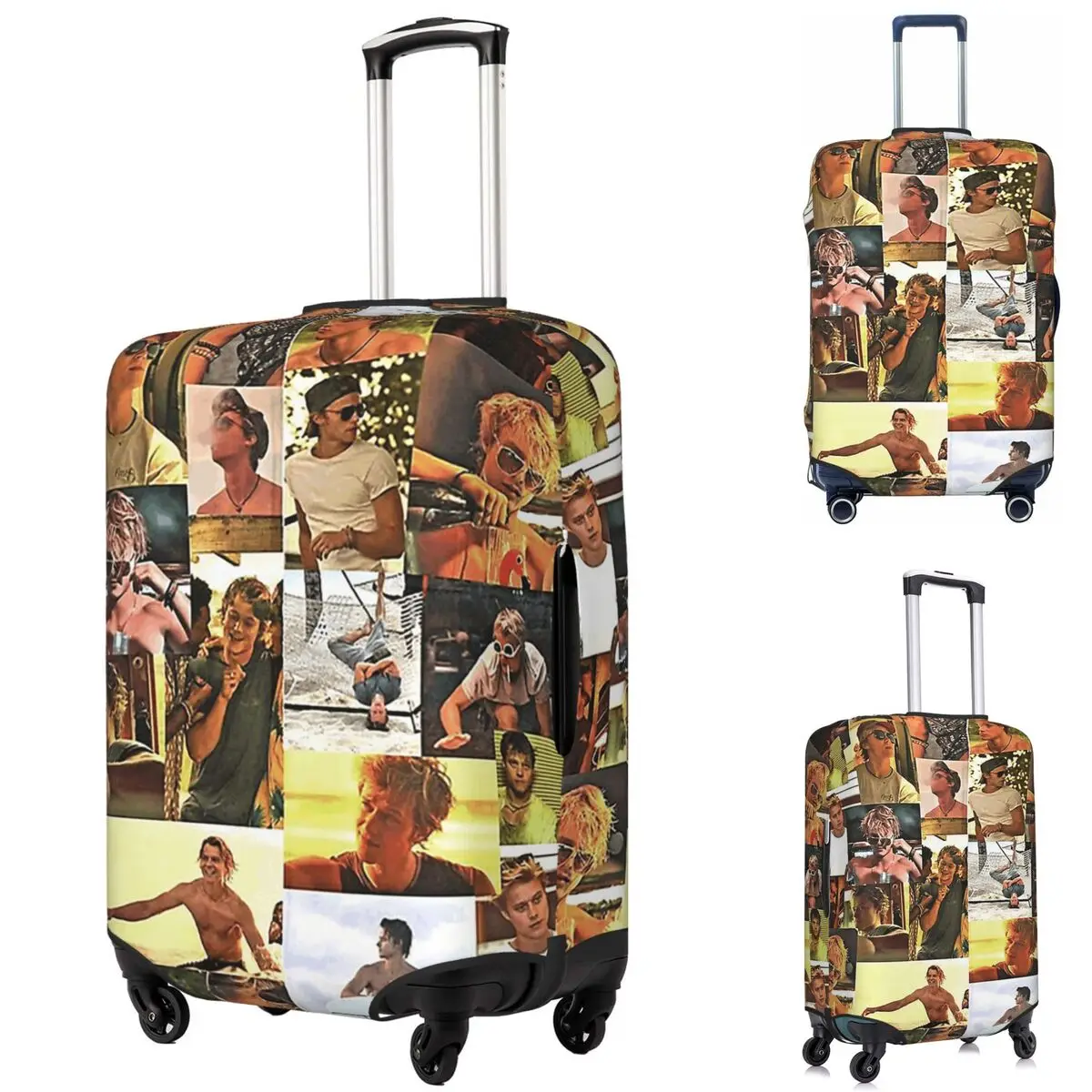 

JJ Maybank - Rudy Pankow Throw Blanket Suitcase Cover Protection Elastic Travel Luggage Protector Covers for 18-32 Inch