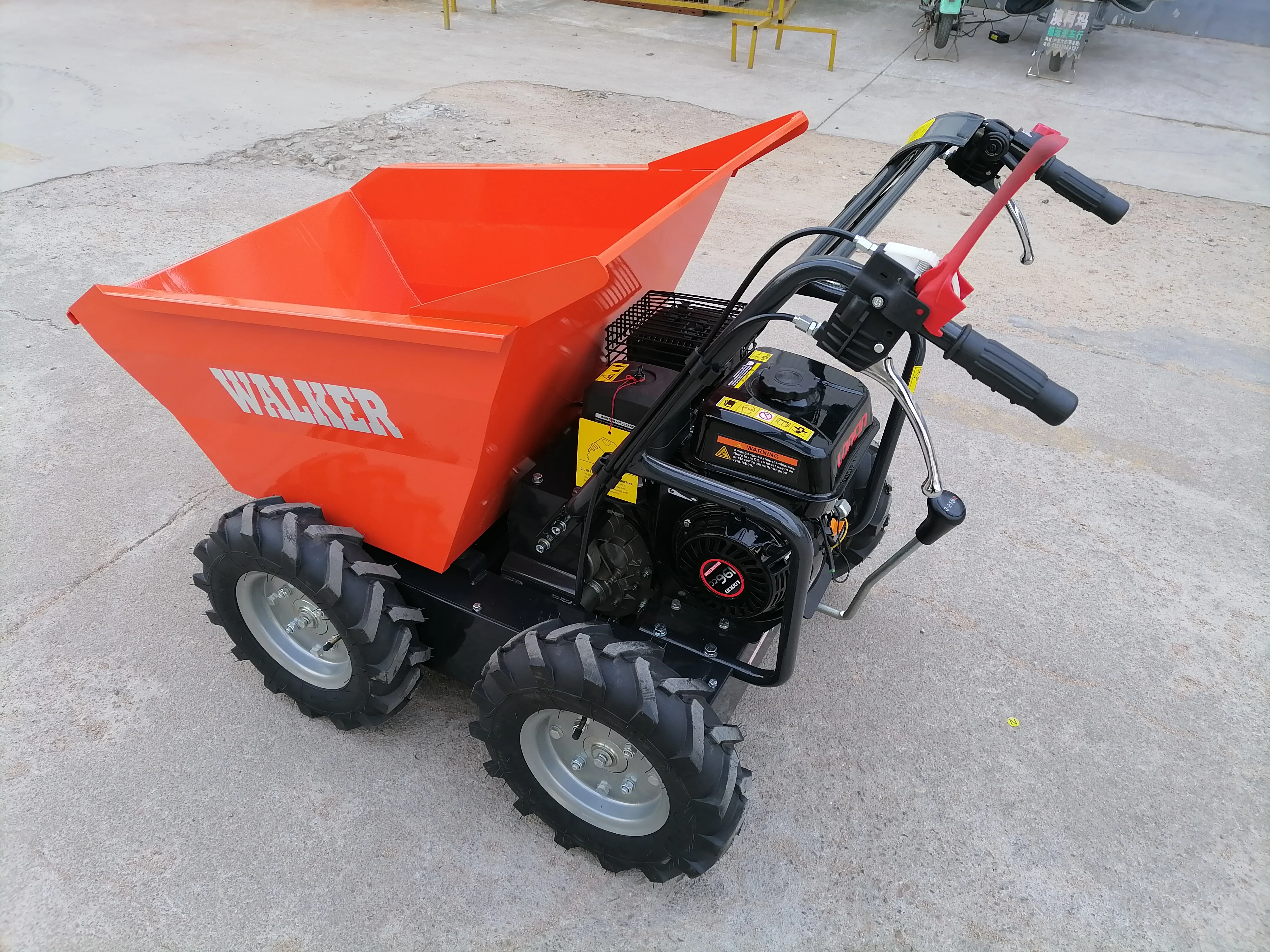 CE Four Wheel  Mini Dumper  Power Barrow 300kg Load Dumper