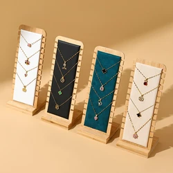 Bamboo and Wood Detachable Necklace Display Rack, Clavicle Chain Jewelry Hanging Rack, Necklace Display Shooting,