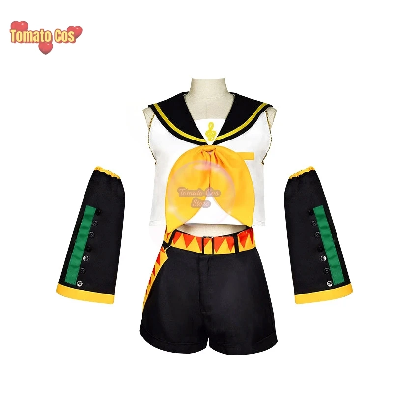 Anime Rin Len Fantasia Cosplay, Uniforme Kagamine JK para o Halloween, Roupas Comic Con