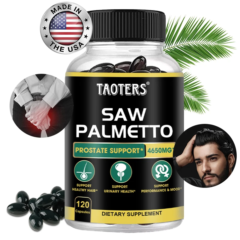 Saw Palmetto Prostate Support Supplement 4650MG - Prostate Health, Promotes Hair Growth and Reduces Urinary Frequency