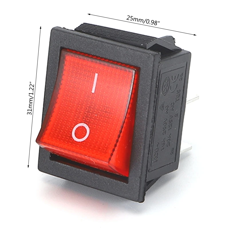 สวิตซ์โยกกันน้ำเรือ4พิน2ตำแหน่งสวิตช์สลับ SPST สวิทช์ขนาดเล็กสแน็ปใน KCD4สำหรับรถยนต์การขนส่งสินค้าอัตโนมัติ