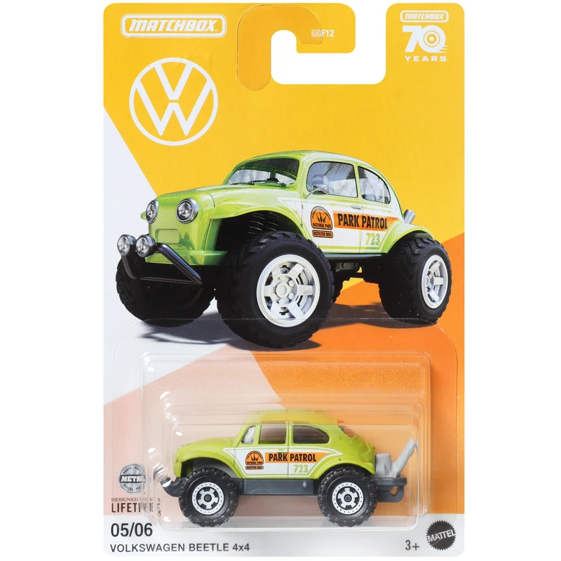 Original Matchbox Car 70 Years Volkswagen Carro Diecast 1/64 Carmann Ghia Golf Beetle Kids Toys for Boys Children Birthday Gift