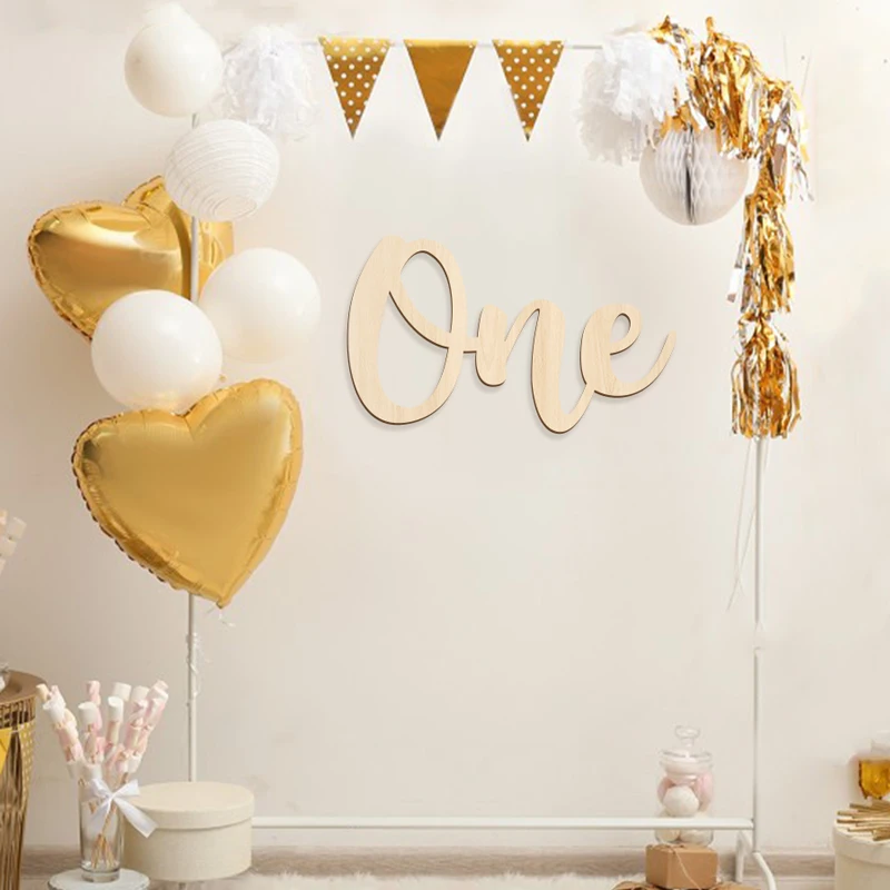 Letrero de madera con un recorte para fiesta de cumpleaños, cartel de madera para pared, utilería para fotos para Baby Shower, decoraciones para sala de estar y fiesta