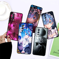 Anime Re ZERO Gril Comics For Xiaomi Redmi 9A 9C 9AT 10C 9 9T 10 12C 13C A3 12 K60 A1 K50 K40 5G Black TPU Phone Case