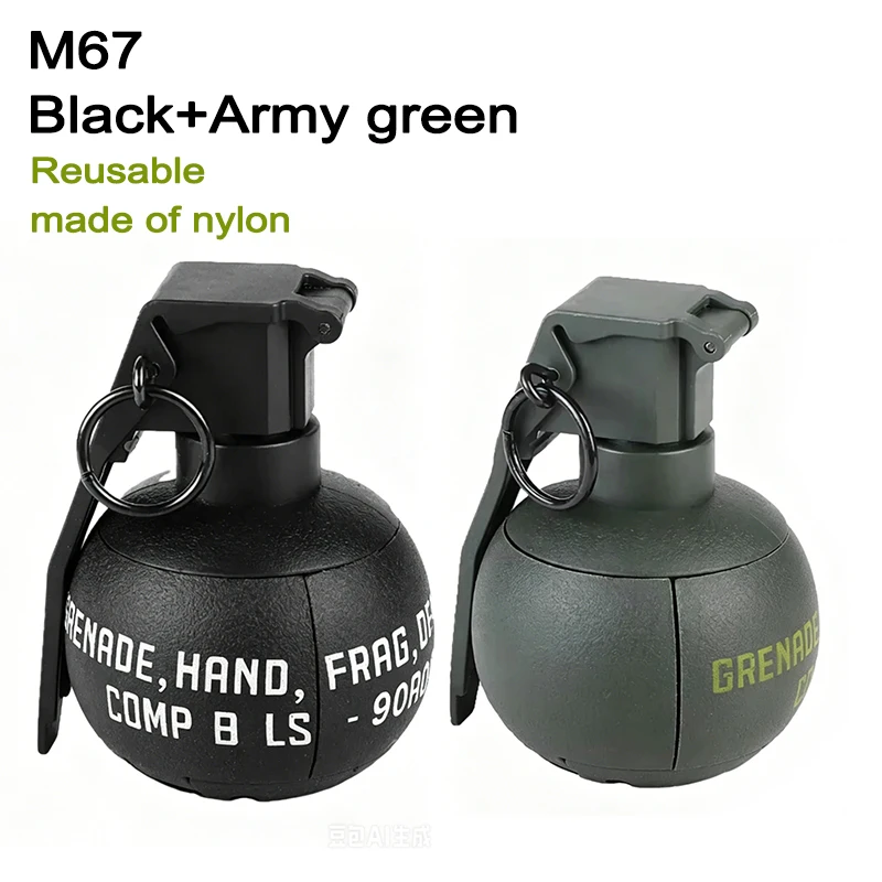 

K13-Nylon Impact Resistant Reusable Grenade Model Multi Styles Outdoor Shooting Game Toy Prop