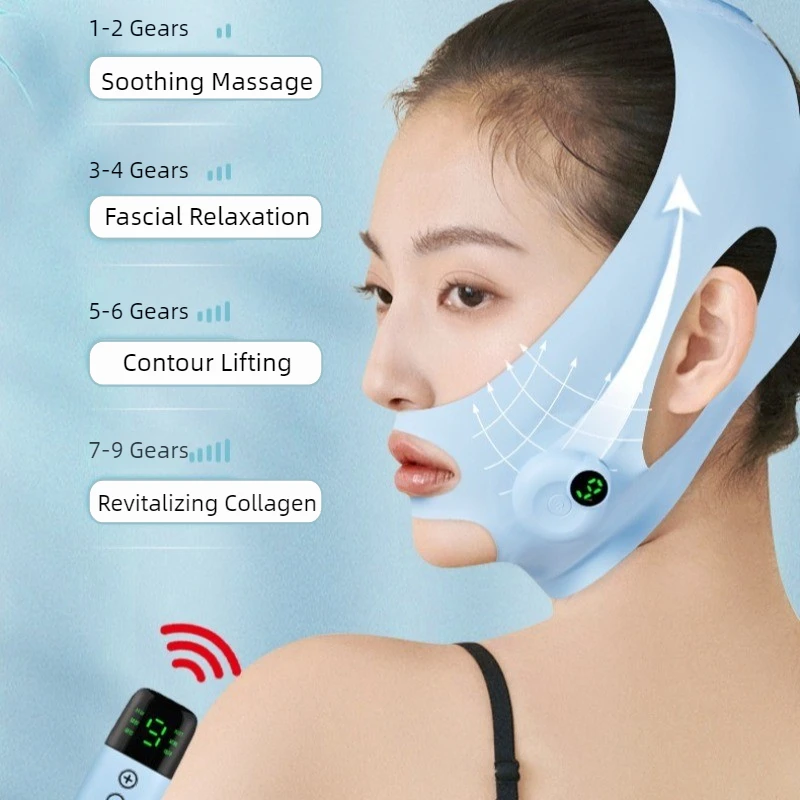 마이크로커런트 페이셜 마사지기 여성 주름 제거 얼굴 리프팅 기기 전기 피부 미용 장비 휴대용 턱 줄이기 기기