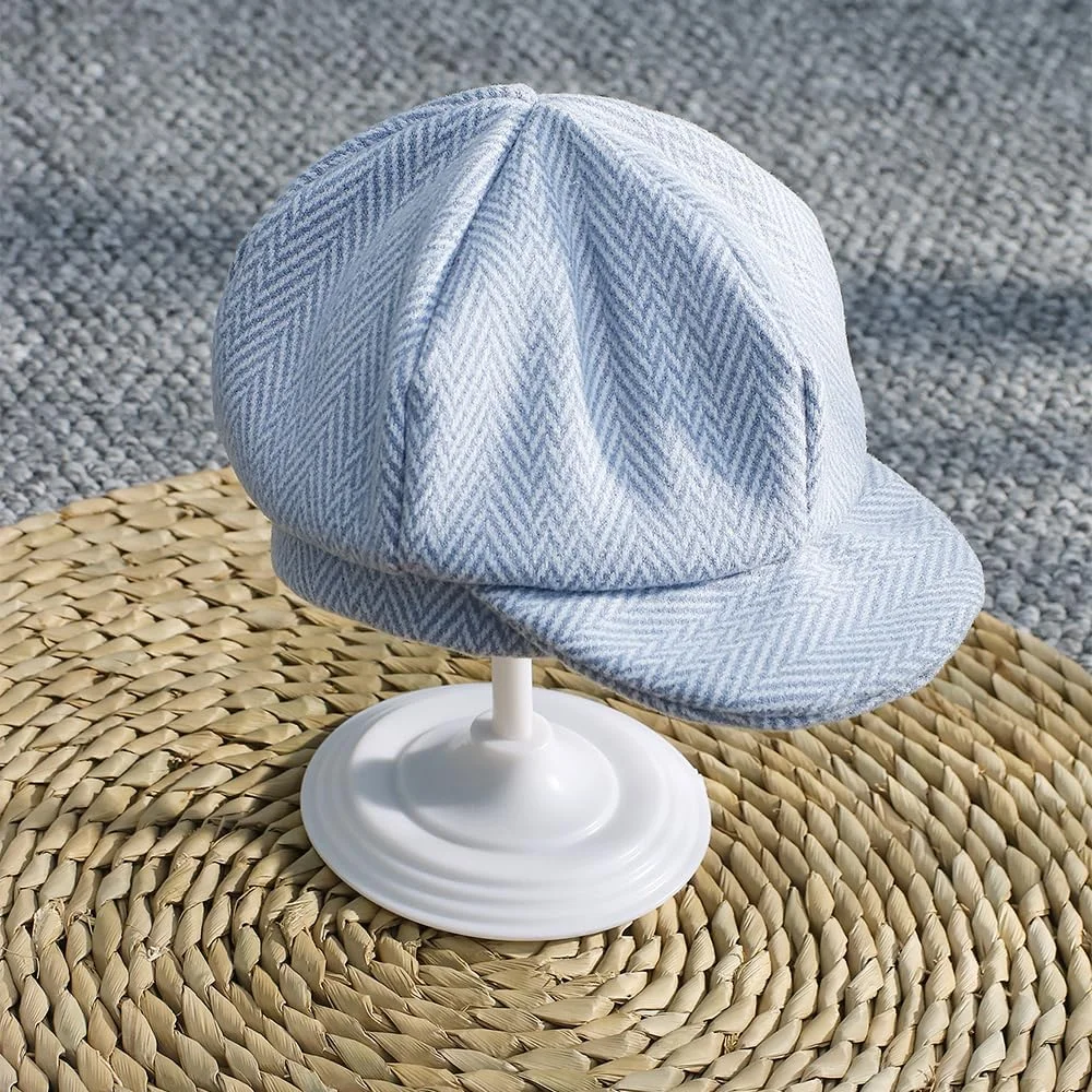 Ylsteed Conjunto de fotografía para recién nacido, traje de caballero con gorra de estilón, pelele de punto suave, accesorios para sesión de fotos de bebé de 0 a 3 meses