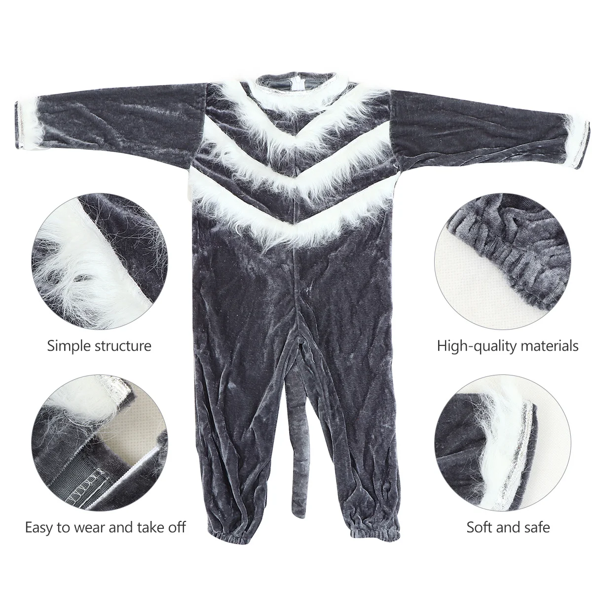 

1Set Kids Costume Set Animal Theme Headgear Shoes Lightweight for Stage Performance Birthday Party Kids Cosplay Costume