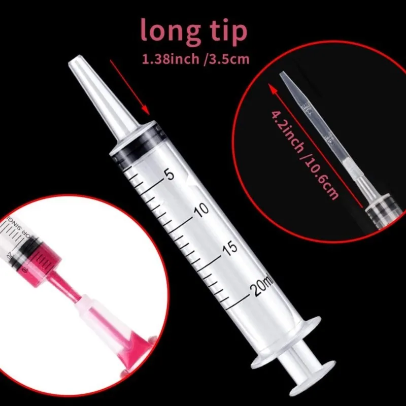 20ml 60ml Without Needle Syringe Measuring Tool Hydroponics Oil Pump Pet Medicine Feeder Plastic Reusable Nutrient Syringe
