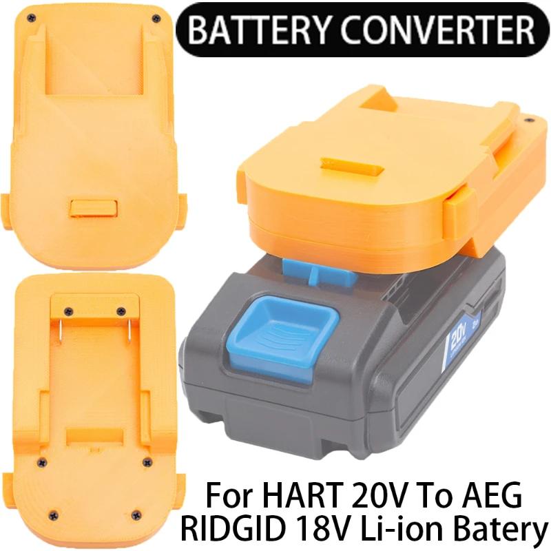 

Battery Adapter For AEG RIDGID 18V Li-ion Tools Convert To HART 20V Li-ion Battery Converter Power Tools Accessories