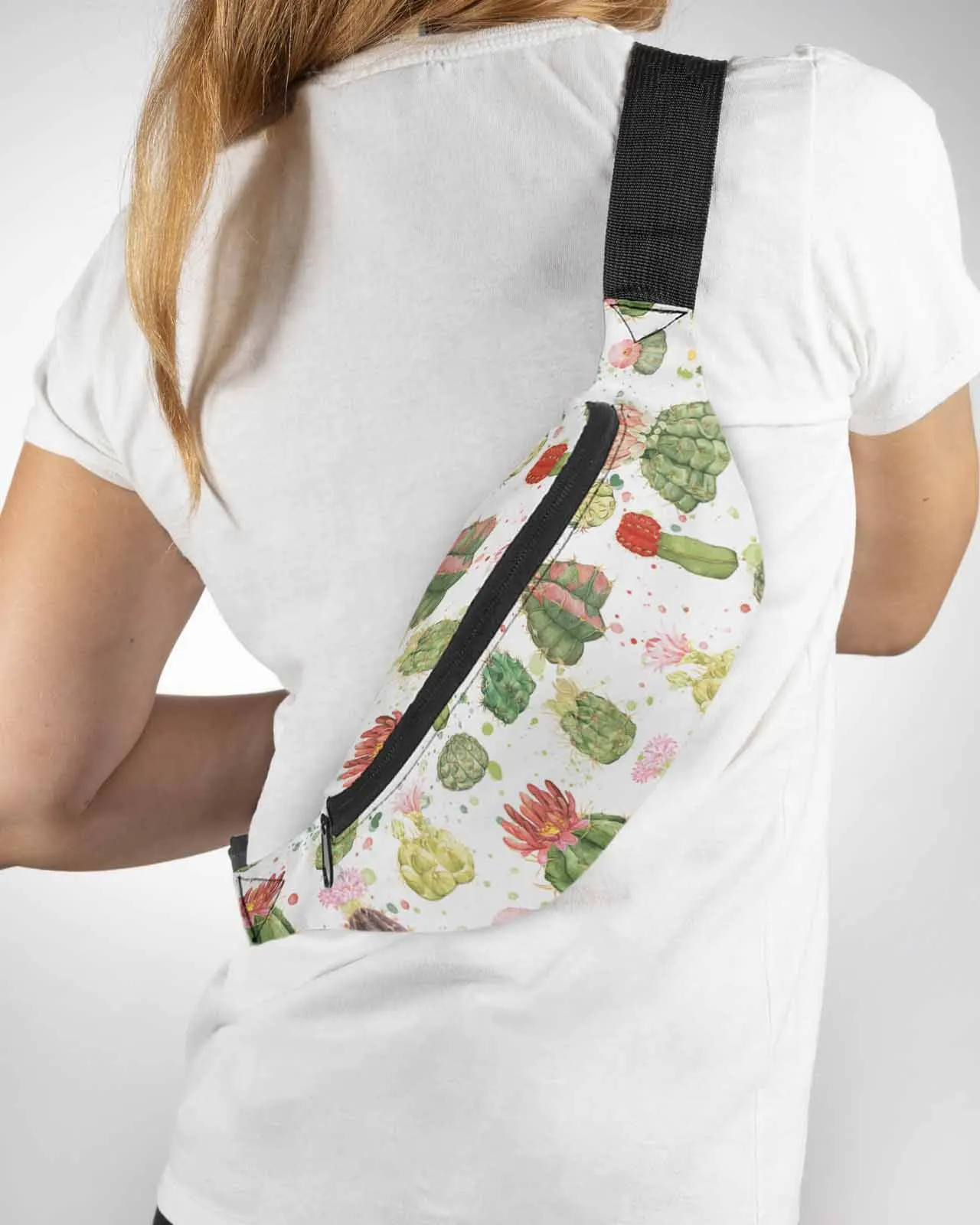 

Summer Tropical Palm Leaf Watercolor Phone Belt Bag Wallet Pouch Waterproof Banana Hip Bags Waist Bag Fanny Pack for Women Men