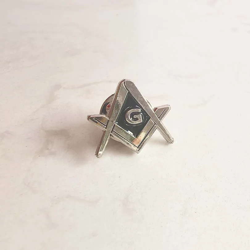 10pcs Masonic Maltese Cross Crusader Free Masons Order Knight Shield with Cross Lapel Pin Square and Compass G Pins Badge