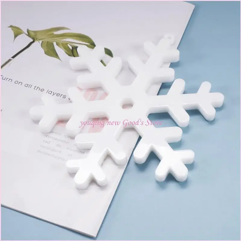 57QA DIY Christmas Snowflake Listed Pendant Casting Silicone Mould Crafts Jewelry Making Tool Crystal Epoxy Resin Mold