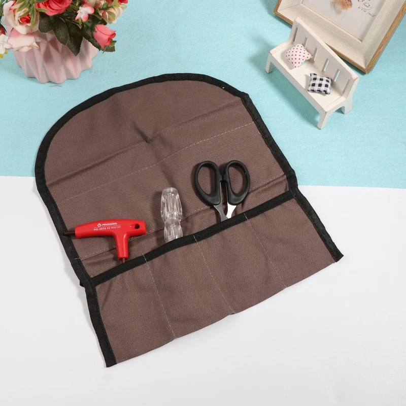 WSND Multi-Purpose Tool Bag Canvas Storage Portable Lightweight Handbag Storage Repair Tools Organiser Bag