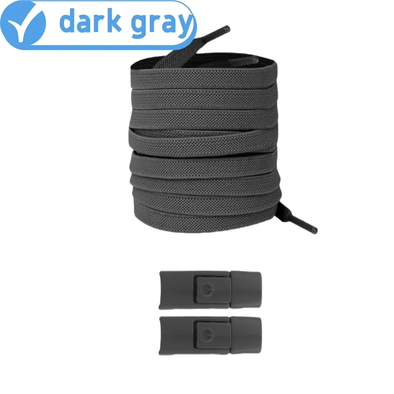 Nieuwe Zonder Banden Elastische Veters Geen Stropdas Veters Druk Lock Schoenveters Sneaker Kids Adult 8MM Verbrede Platte Schoenveter voor Schoenen