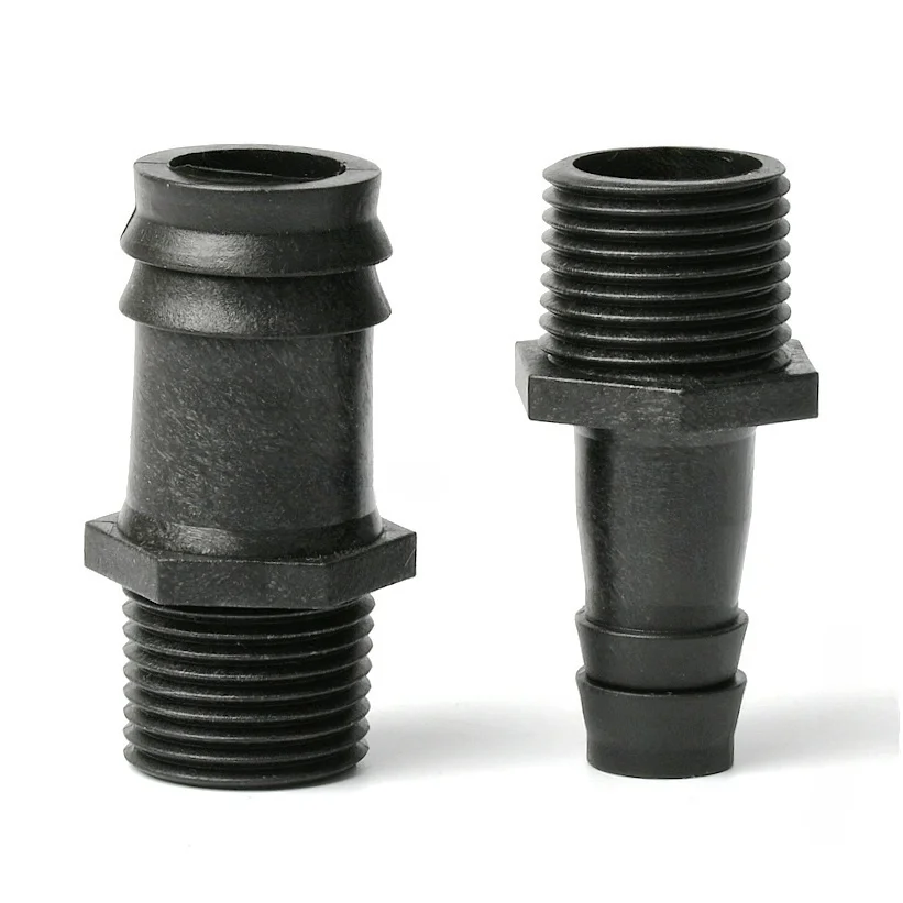 3~20PCS Black 1/2 Inch Male Thread PP Pagoda Connector Aquarium Fish Tank Plastic Hose Accessories Irrigation System Coupler