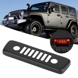 Apto para Jeep Wrangler JK 2007, 2008, 2009, 2010, 2011, 2012, 2013, 2014, 2015, 2016 de cola trasera de freno de embellecedor de cubierta de lámpara de luz marco para Jeep Wrangler JK 2007-2016 Freno trasero de la col