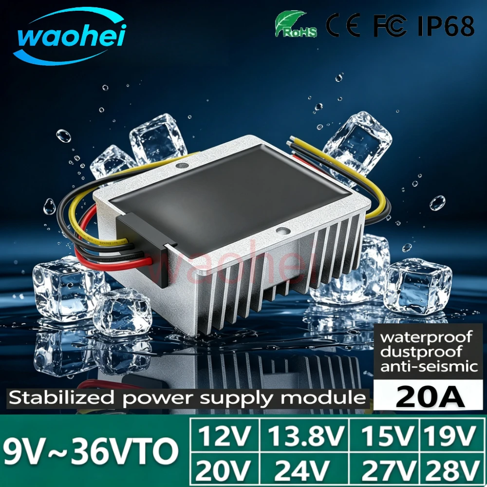 9V~36V to 12V13.8V25A15V15A19V5A20V10A24V20A step-up and step-down converter LED 28V30A solar car regulated power supply CE ROHS