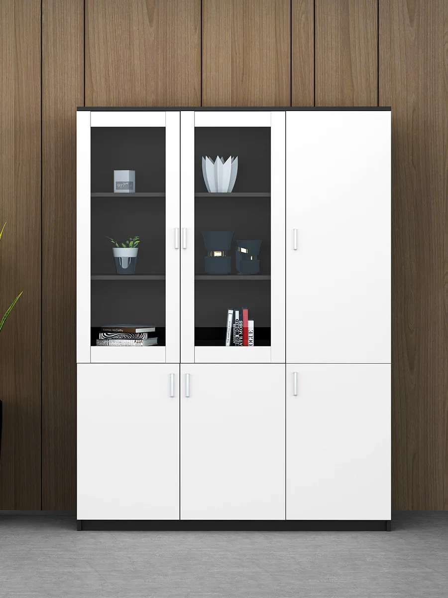 Office filing cabinets Office furniture Layered baffle Wooden storage cabinets Panel bookcases File cabinets