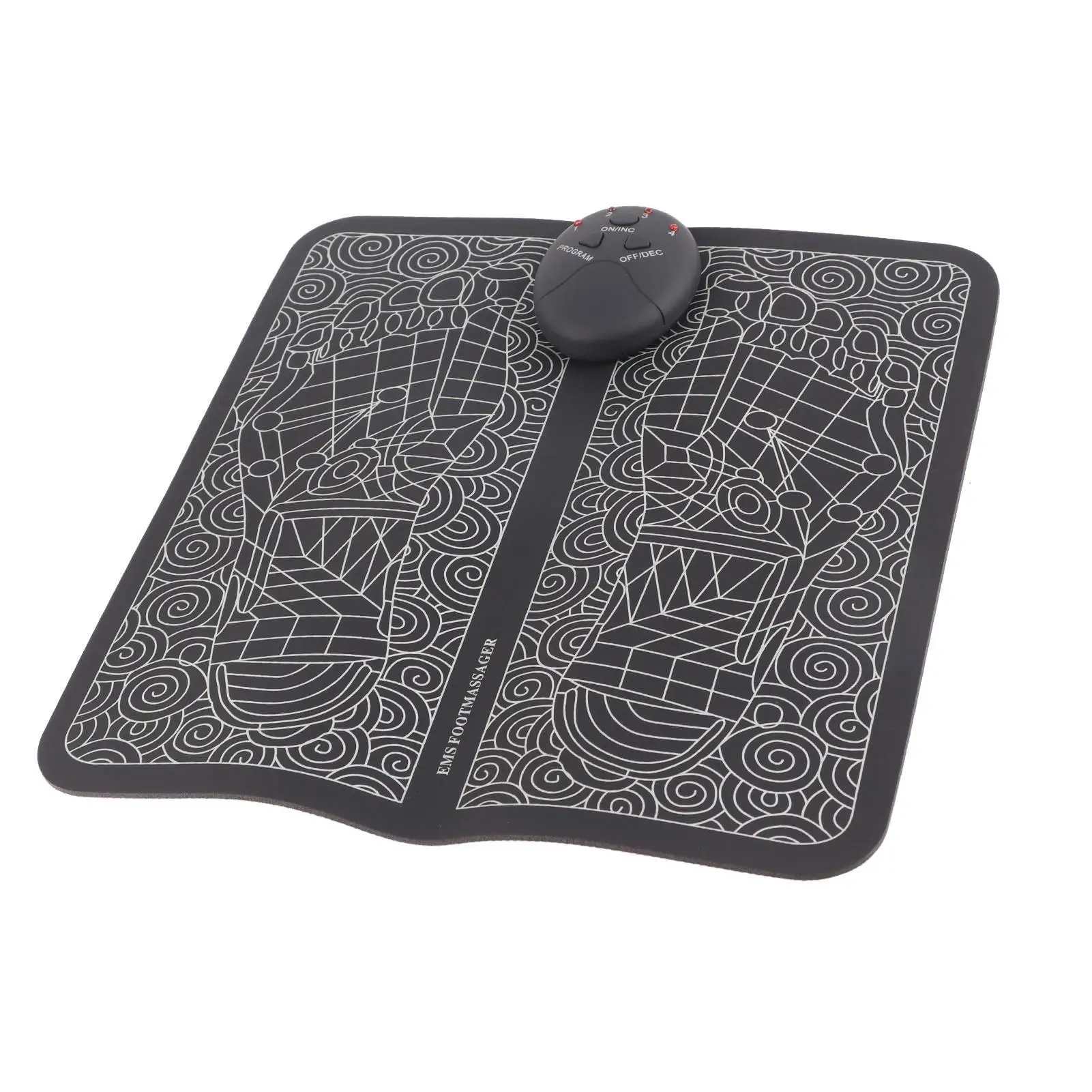 

Electric Foot Massager Mat - Circulation Pad with Microcurrent Tech for travel & Relaxation, Leather Design