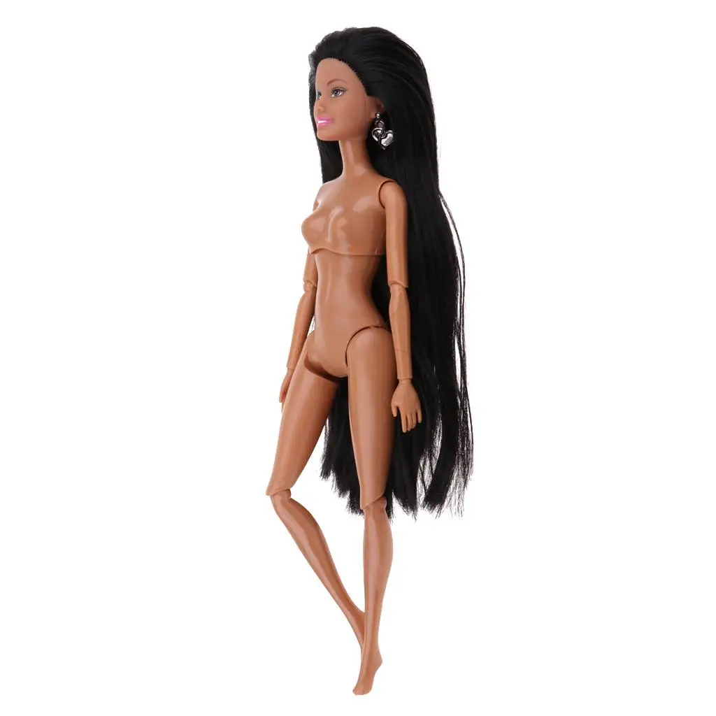 Flexible 12 Jointed Nude Doll Body for DIY Modern Girl Dolls Custom Accessories 31cm Plastic Craft Kit