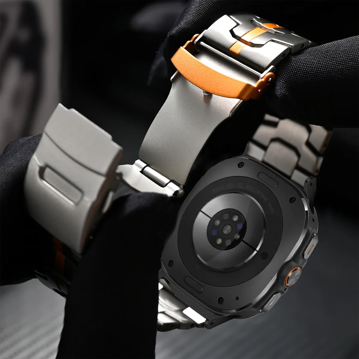 Титановый роскошный ремешок для Samsung Galaxy Watch Ultra 47 мм, ремешок для Samsung Ultra Galaxy 47 мм, мужской ремешок для часов Galaxy Ultra, браслет