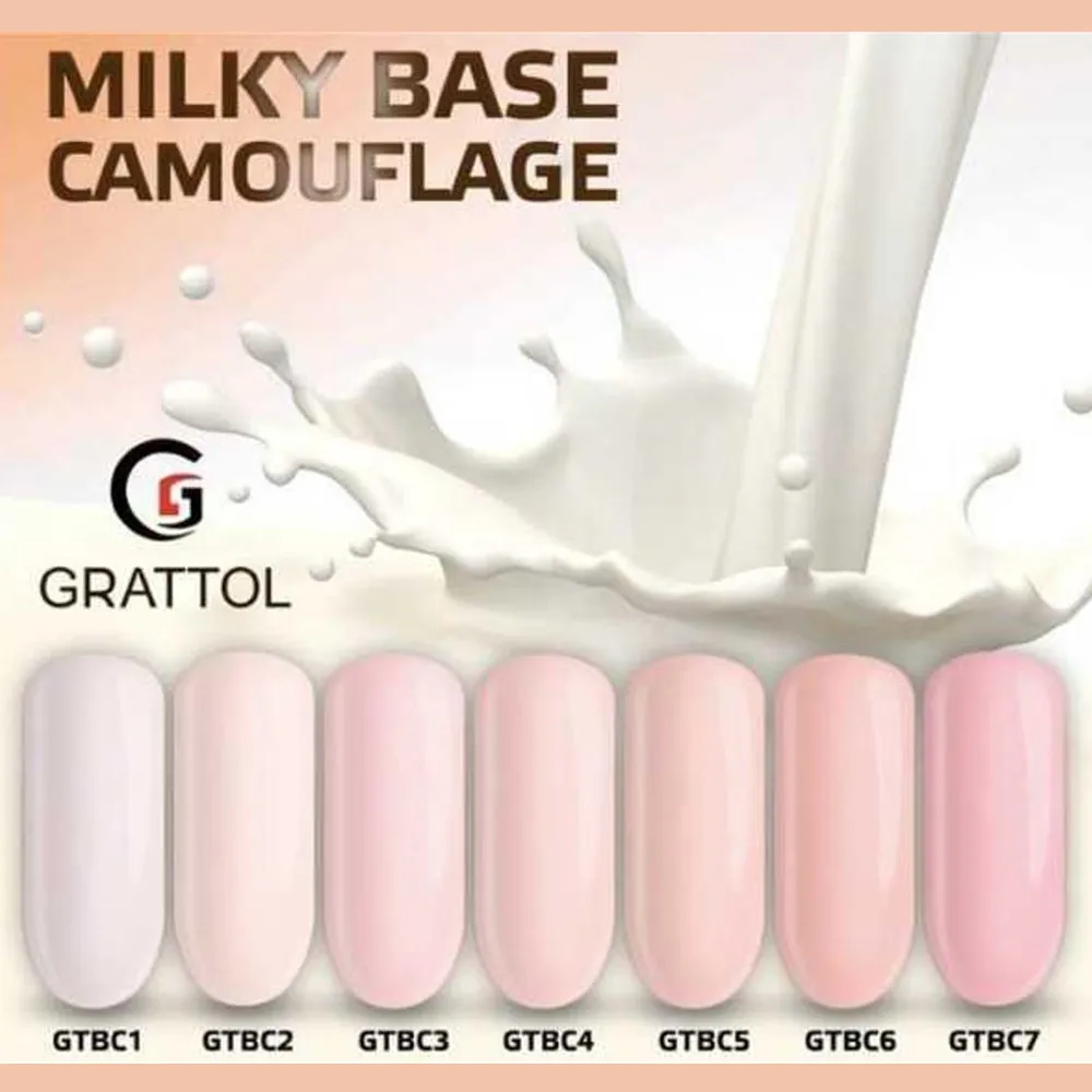 

GRATTOL Professional Pure Primer Color Base Гель-лак 7-цветный базовый лак для ногтей Камуфляж Стойкий гель для ногтей