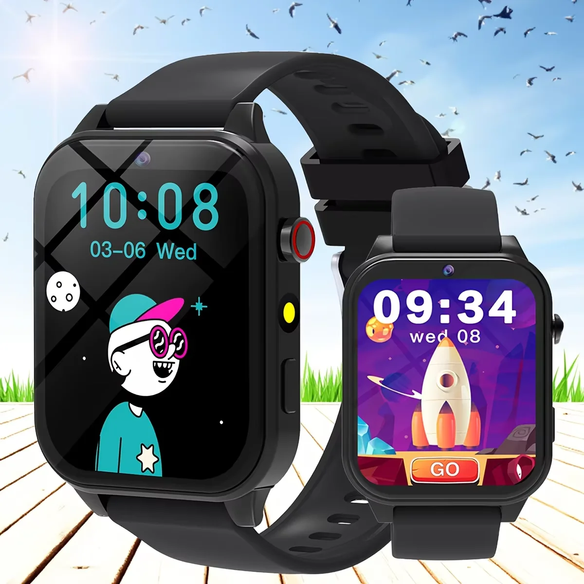 Kids' Smart Watch with & Camera Suitable for Boys and Girls, 18 Educational Games, HD Display,