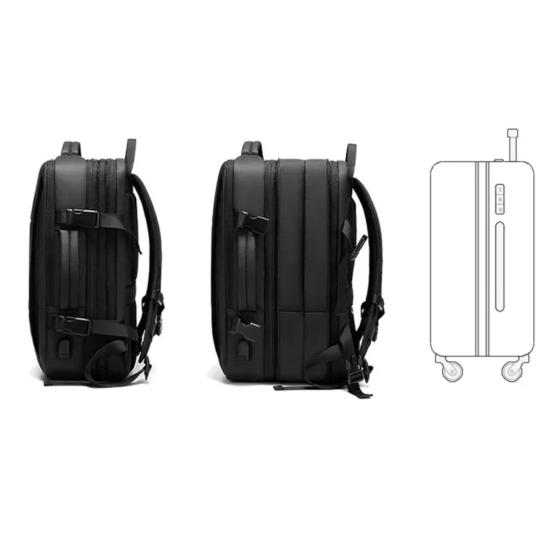 Imagem -06 - Grandes Mochilas Impermeáveis de Viagem para Homens 17.3 Bolsa de Carregamento para Negócios e Escola Mochilas Grandes para Laptop Brand Usb