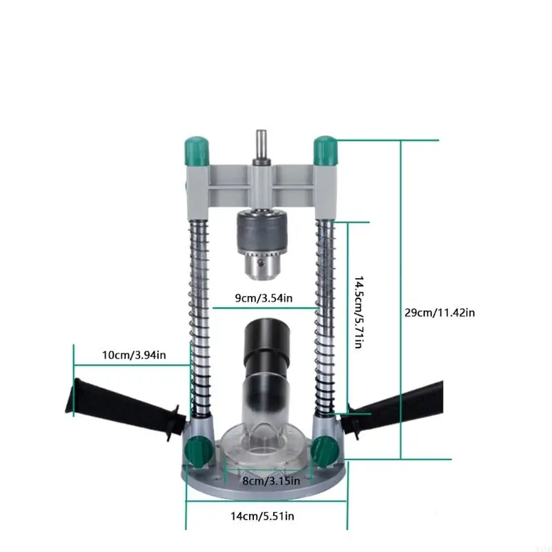 Stabile Bohrständer mit Nicht -Slip -Pad und zwei Griffen sorgt für einen sicheren Betrieb für Handwerker und professionelles