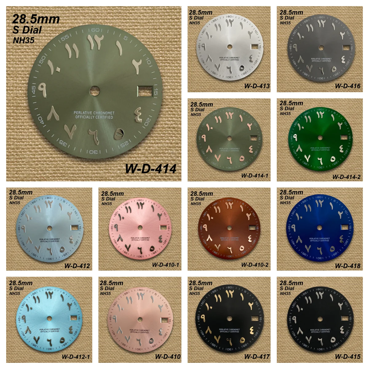 

28.5mm S logo Arab Dial Suitable For NH35/NH36 Japanese Automatic Movements High-Quality Sunray Watch Modification Accessories