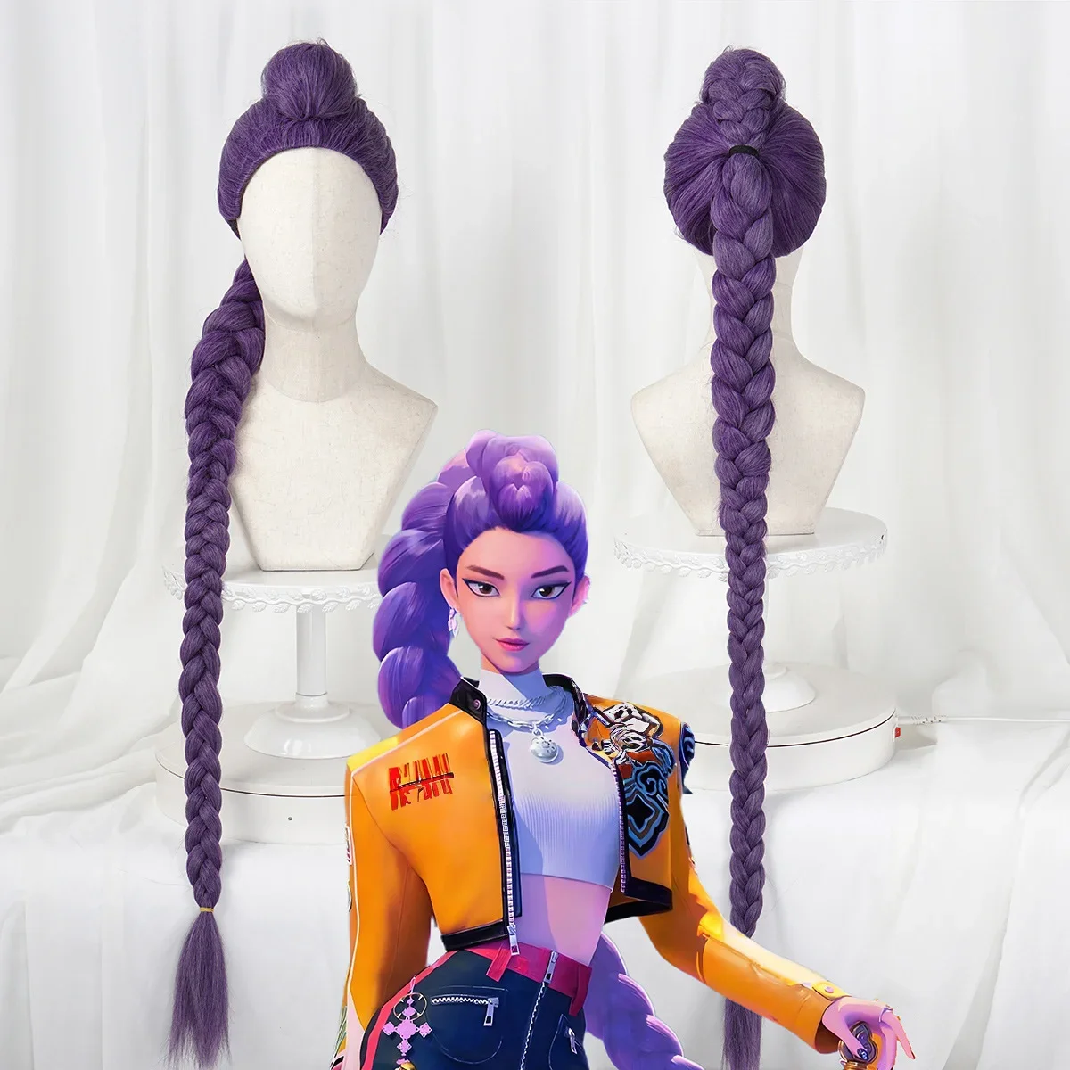 Saja Boys Jinu Baby Abby Mystery Romance Perücke Kpop Demon Hunters Mira Rumi Zoey Cosplay Kostenlose Perückenkappe Halloween Kostüm Requisiten