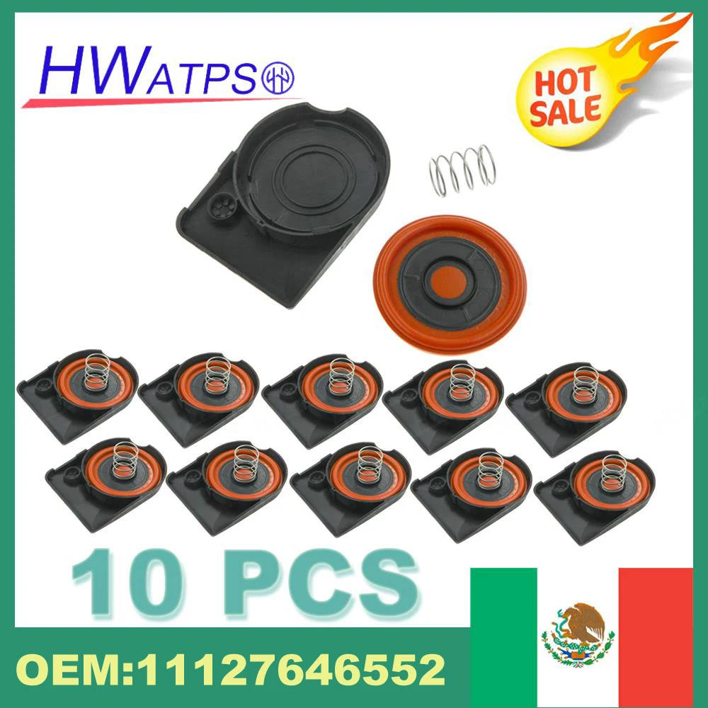 

5/10 Pcs 11127646552 For Mini Cooper Paceman R61 Countryman R60 Roadster R59 Car Engine PCV Valve Cover Repair With Membrane