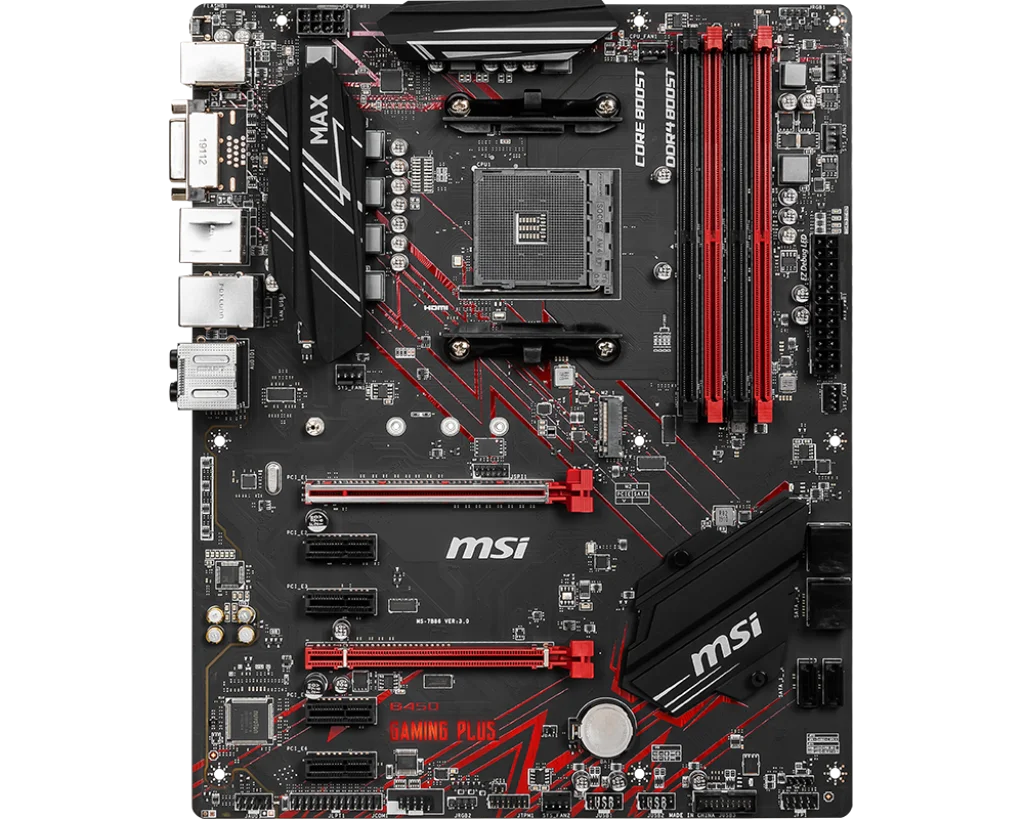 Imagem -02 - Placa-mãe Msi-b450 Gaming Plus Max Sataiii Pci-e 3.0 Usb 3.2 M.2 Atx Ryzen Cpu 5600g 128 gb Am4